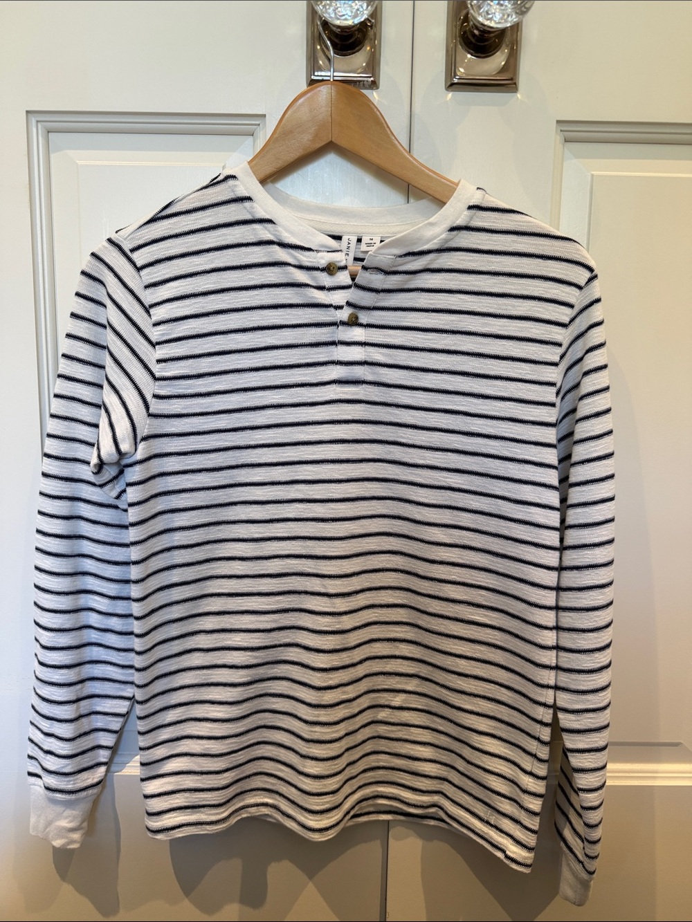 Janie and Jack Boys Striped Henley Shirt – Size 14